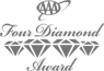 The image shows a logo of the "Four Diamond Award" with four diamond shapes and decorative text.